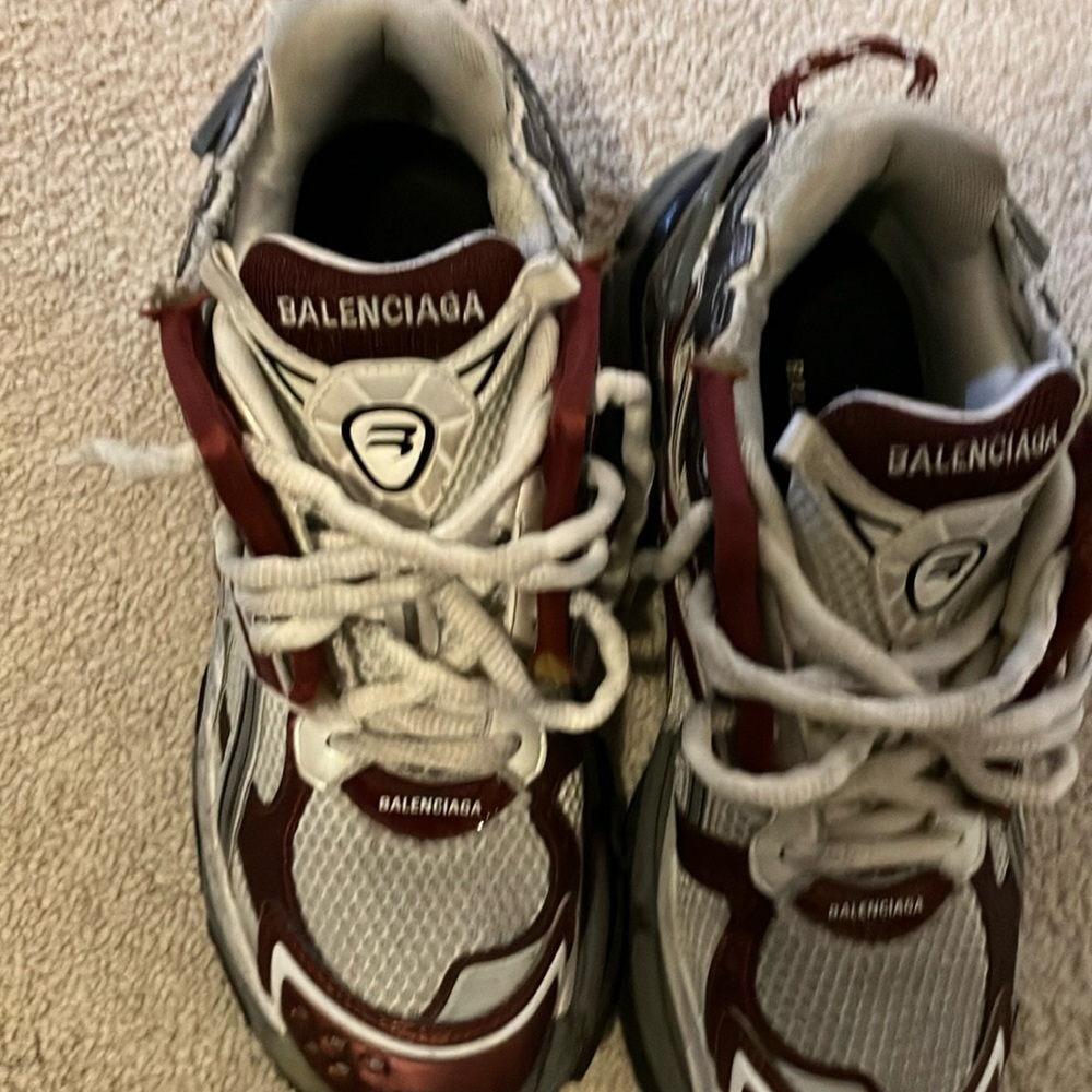 Men’s Balenciaga runner with lots of wear.